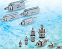 A selection of pin cylinders from SMC’s CJP2 Series